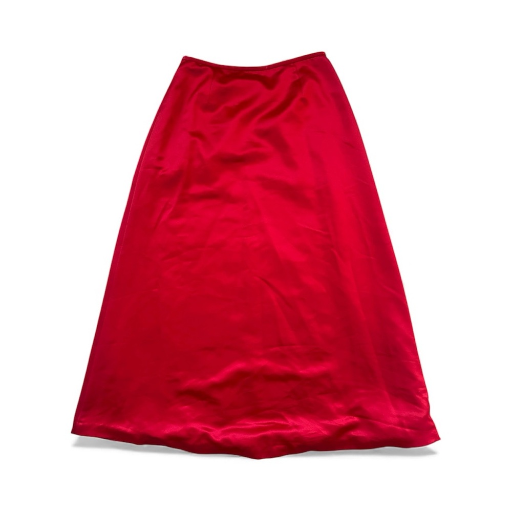 Talbots Vibrant Holiday Red Skirt - Picture 2 of 7